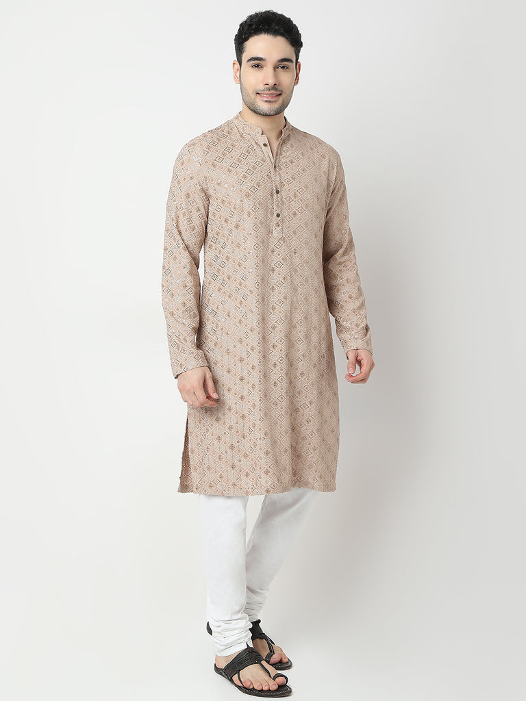 Regular Fit Embroidered Kurta