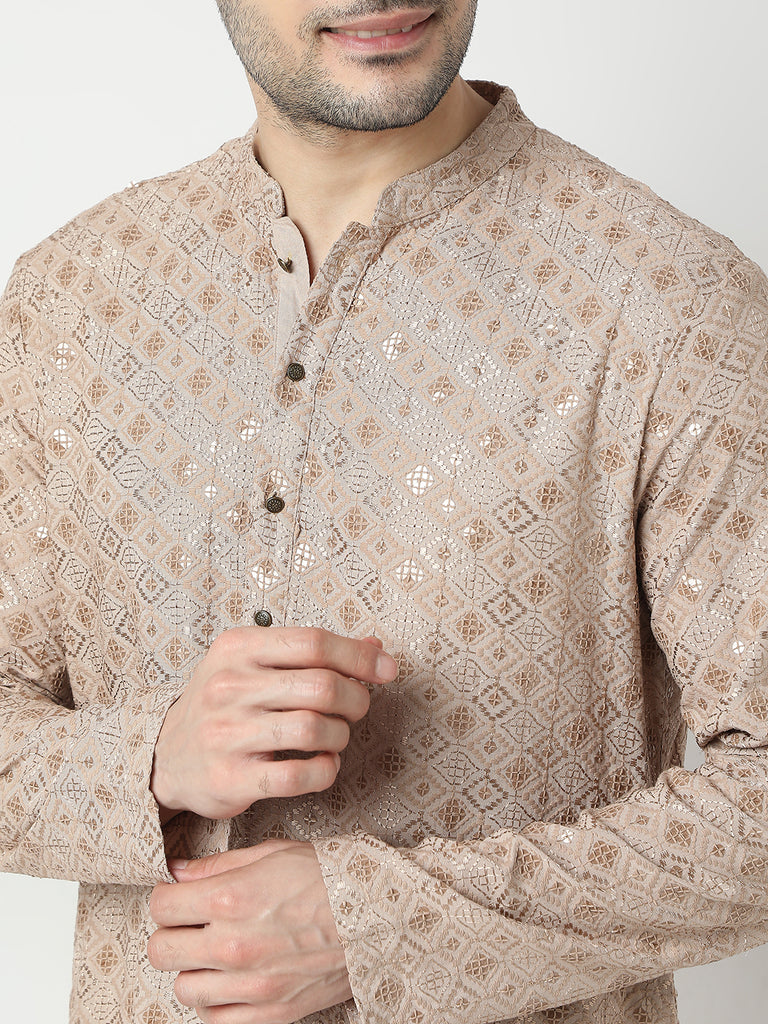 Regular Fit Embroidered Kurta