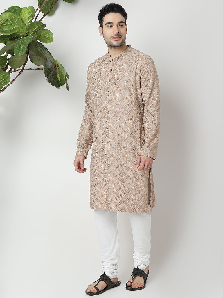 Regular Fit Embroidered Kurta