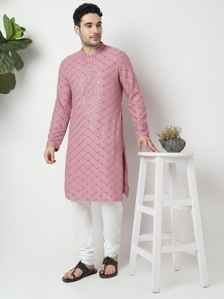 Regular Fit Embroidered Kurta