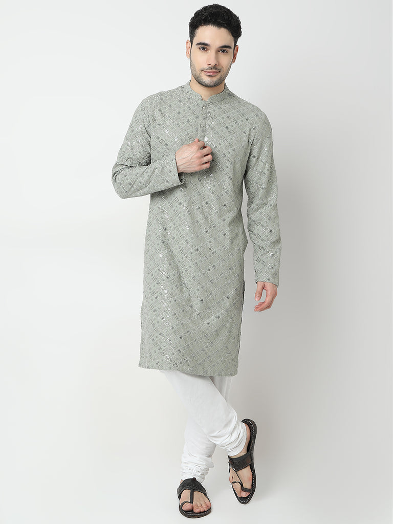 Regular Fit Embroidered Kurta