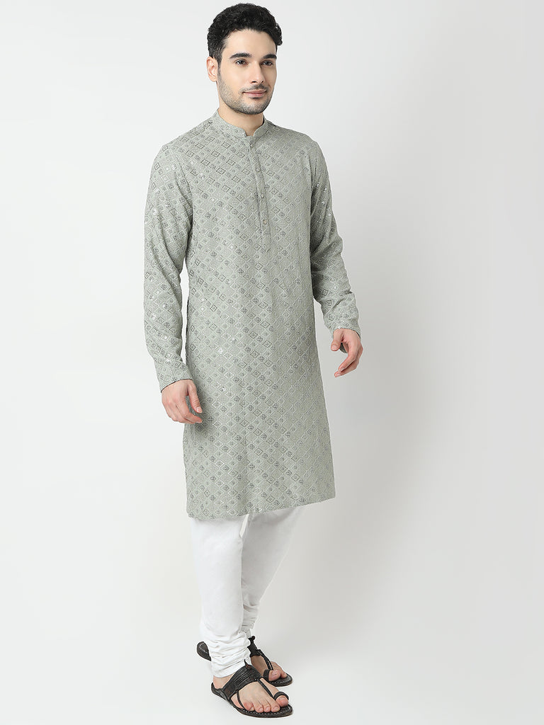 Regular Fit Embroidered Kurta