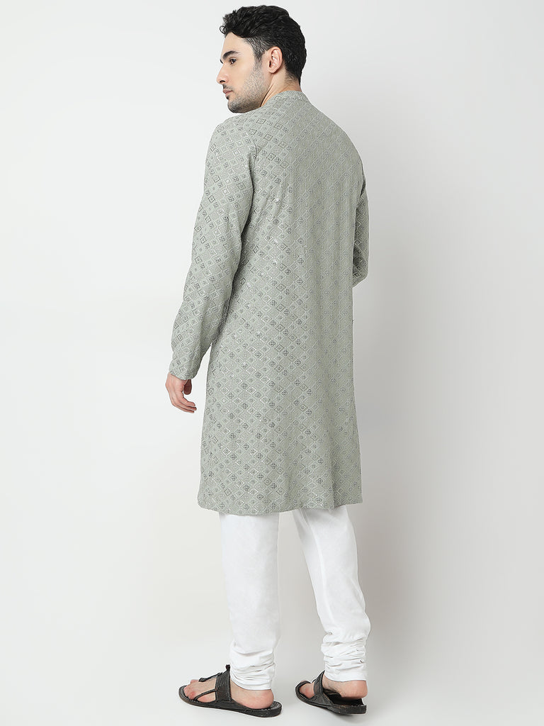 Regular Fit Embroidered Kurta