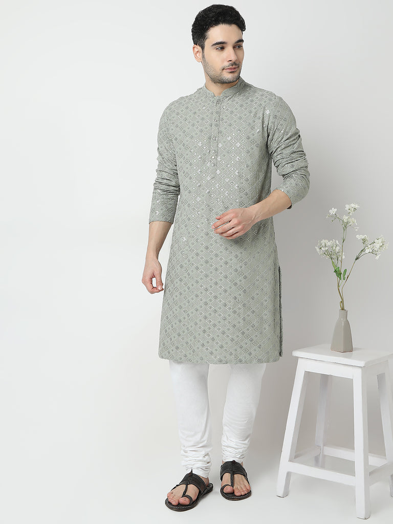 Regular Fit Embroidered Kurta