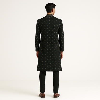 Regular Fit Jacquard Kurta