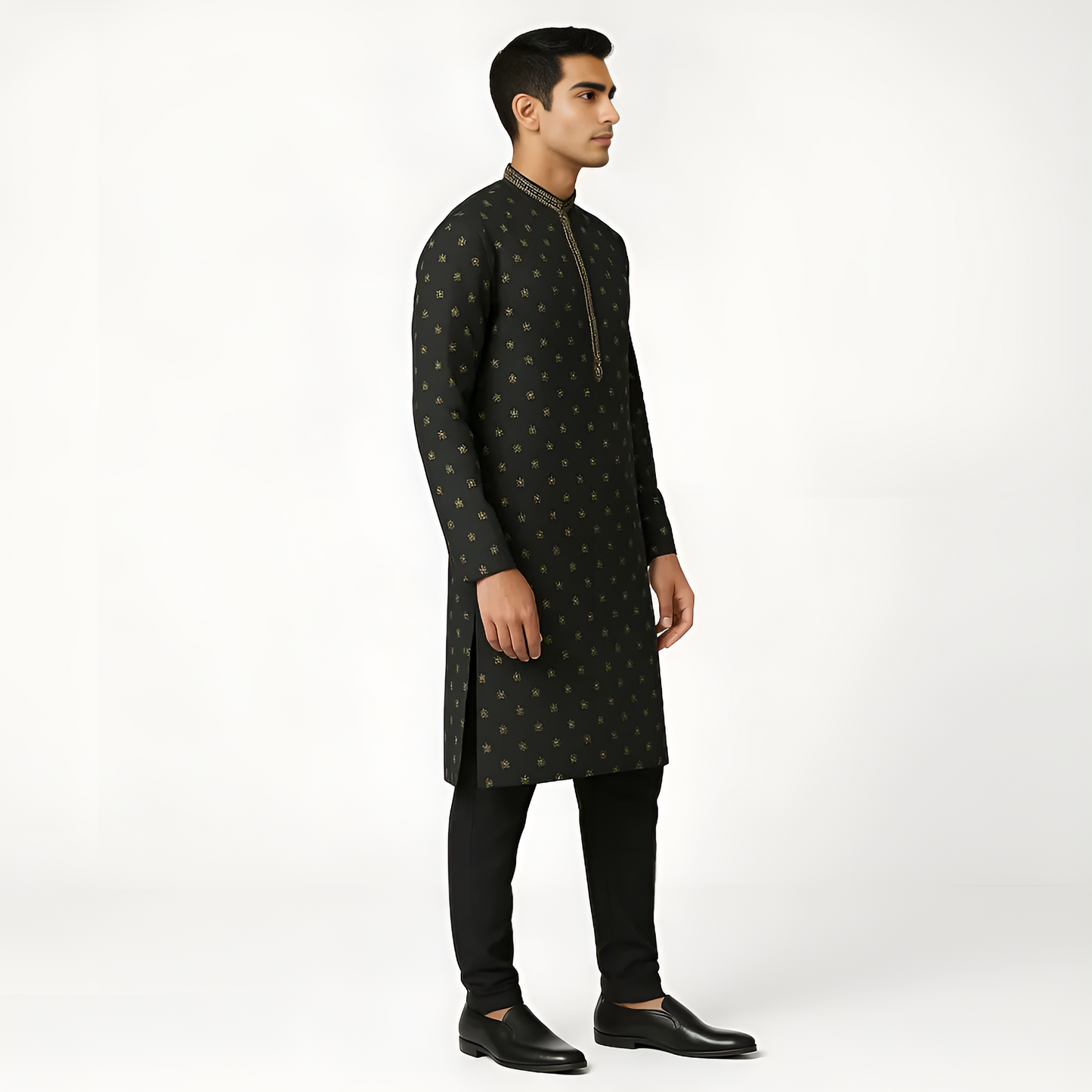 Regular Fit Jacquard Kurta