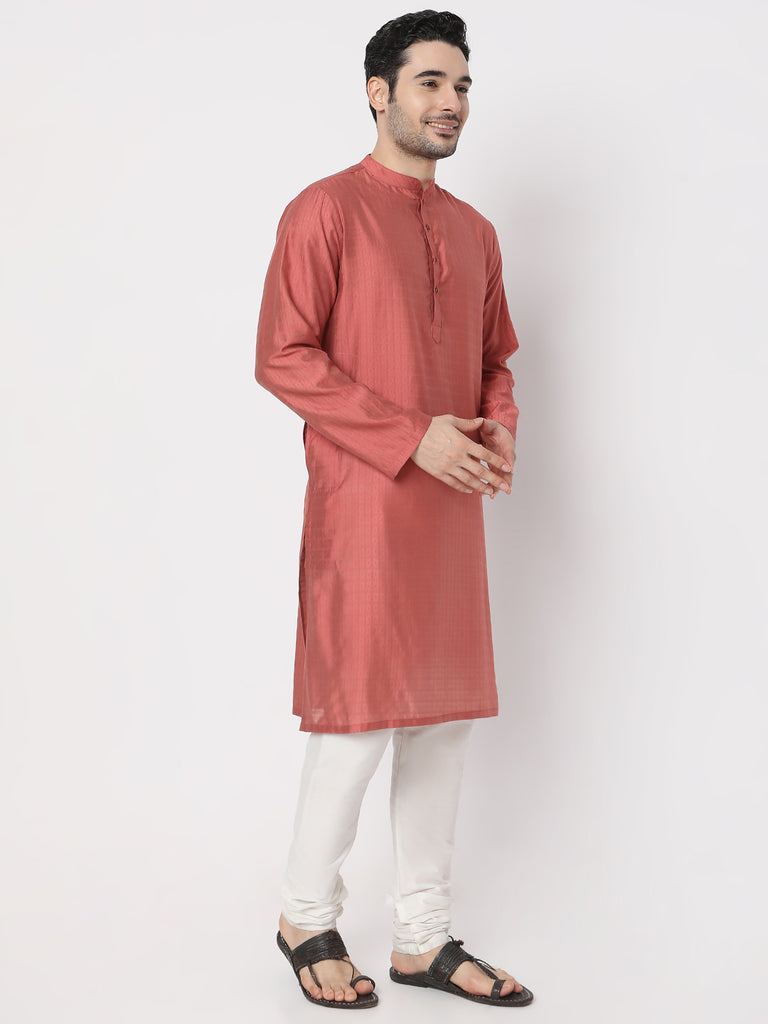 Regular Fit Jacquard Dobby Kurta