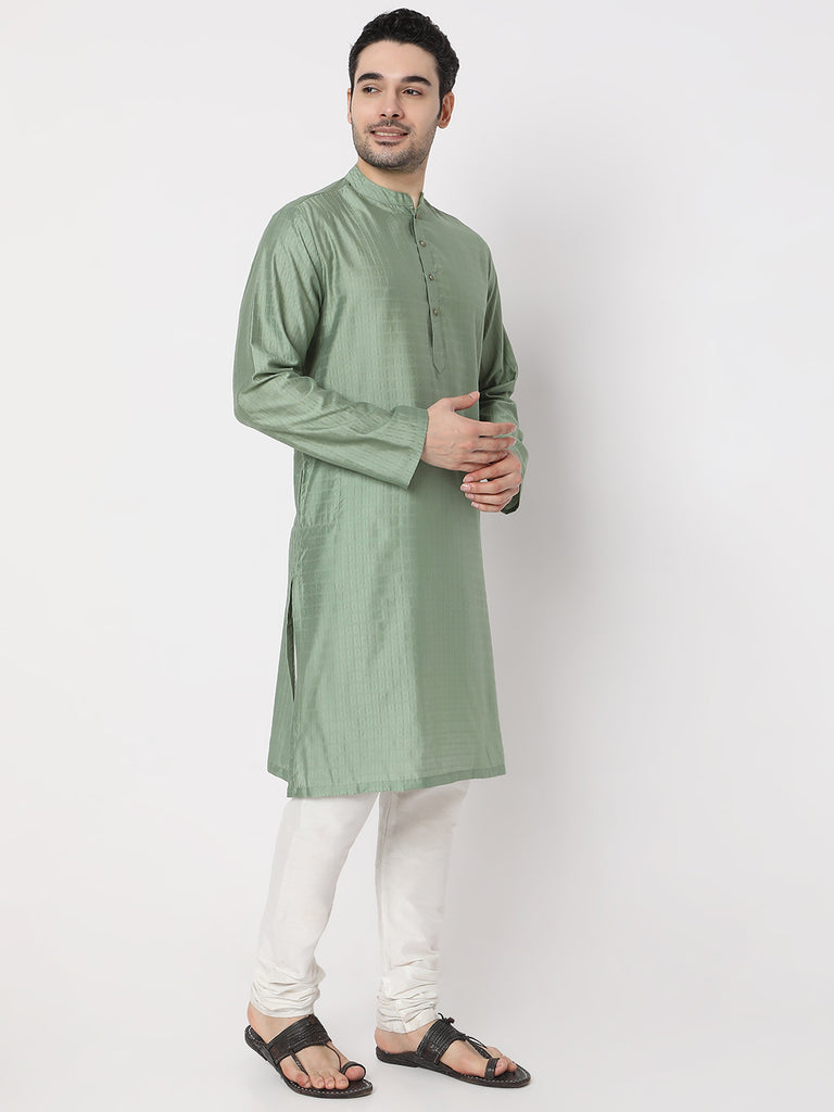 Regular Fit Jacquard Dobby Kurta