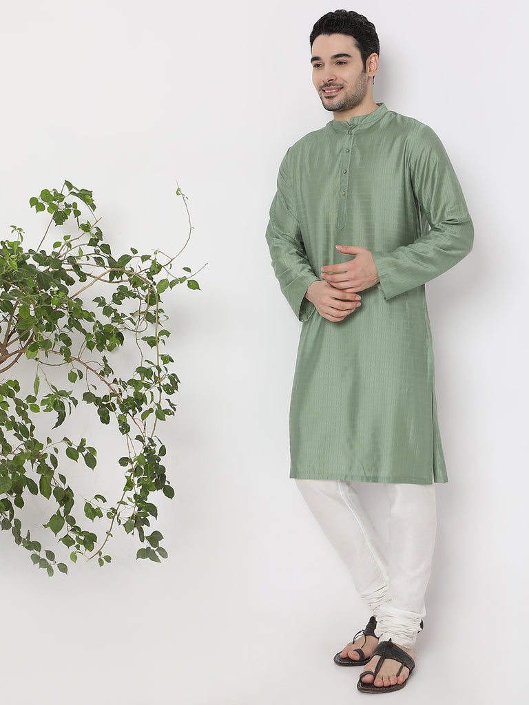 Regular Fit Jacquard Dobby Kurta