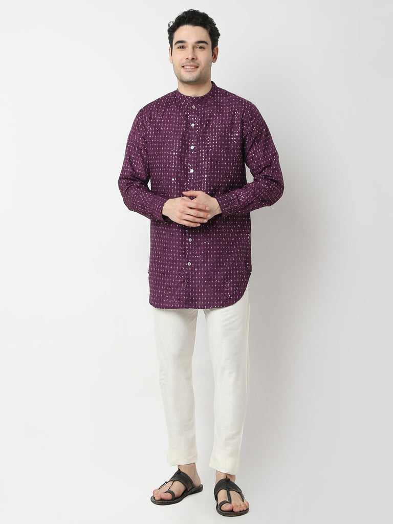 Regular Fit Jacquard Straight Shirt