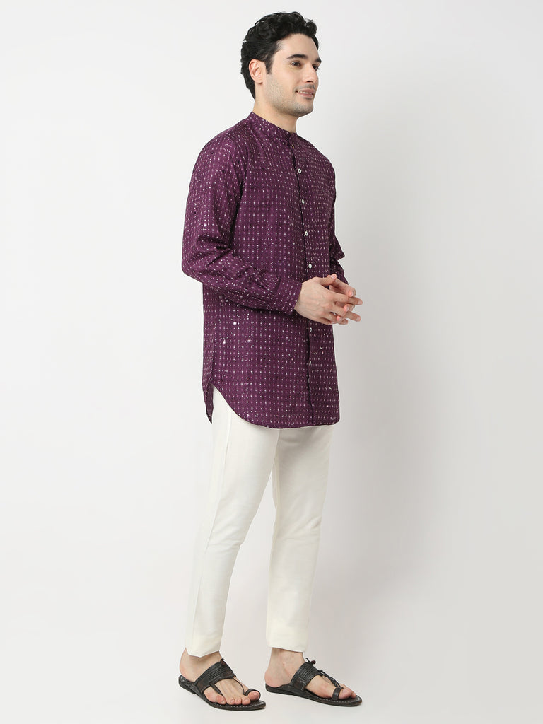 Regular Fit Jacquard Straight Shirt