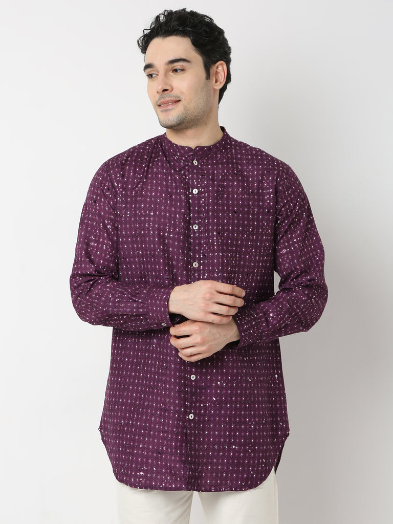 Regular Fit Jacquard Straight Shirt