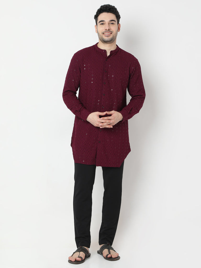 Regular Fit Embroidered Kurta