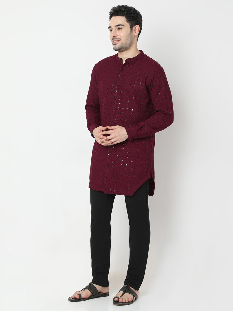 Regular Fit Embroidered Kurta