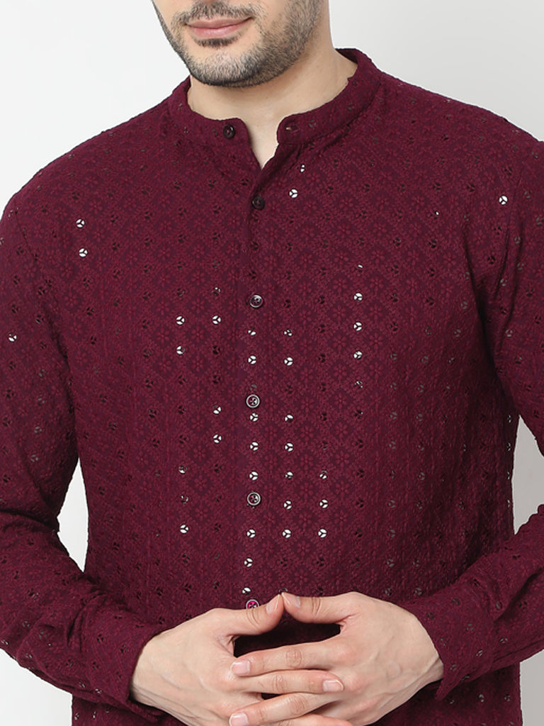 Regular Fit Embroidered Kurta