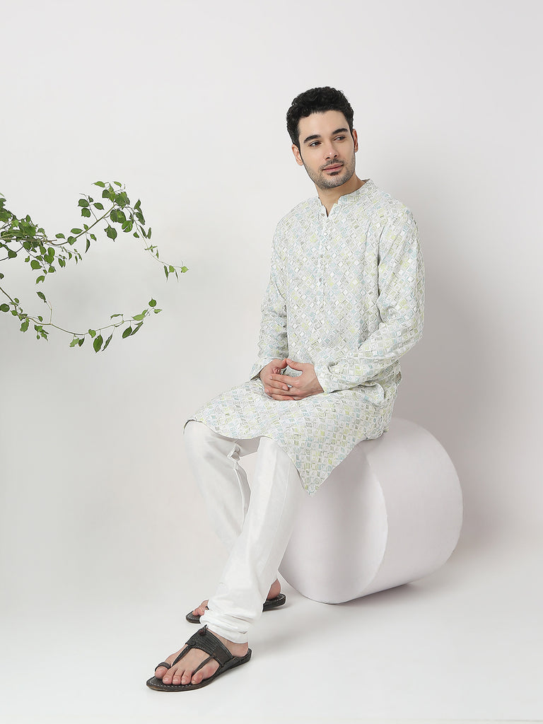 Regular Fit Embroidered Kurta