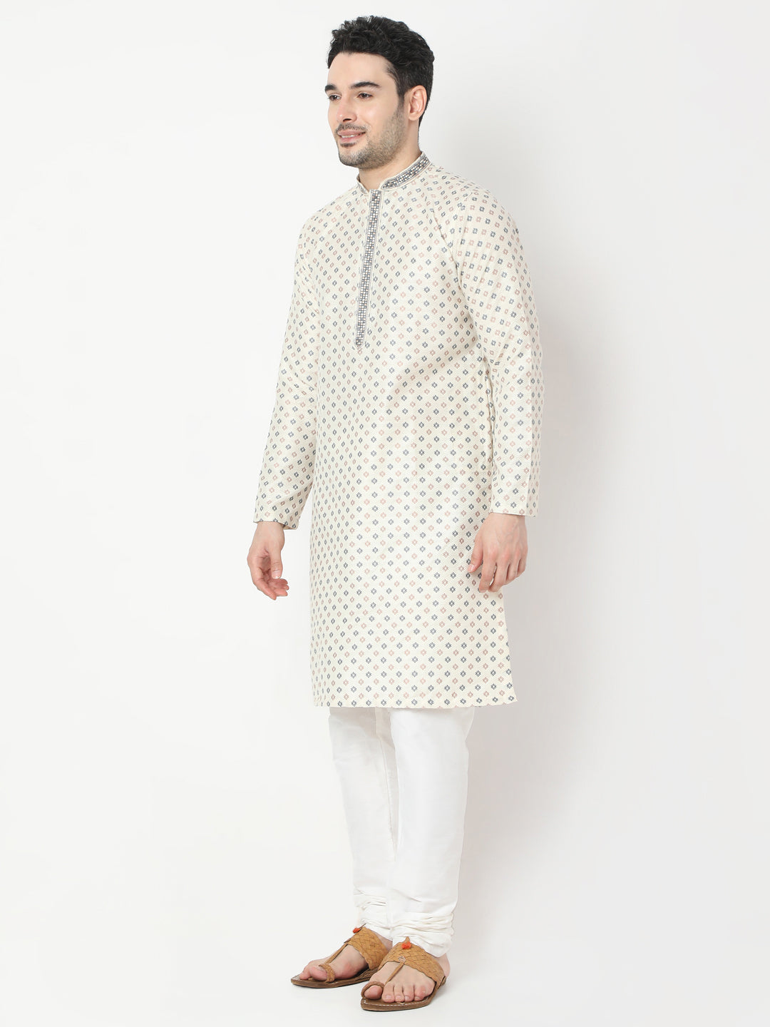Regular Fit Jacquard Kurta