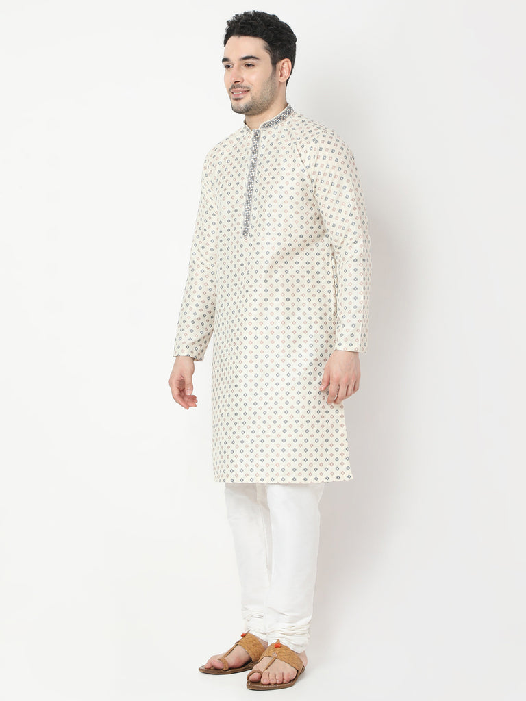 Regular Fit Jacquard Kurta