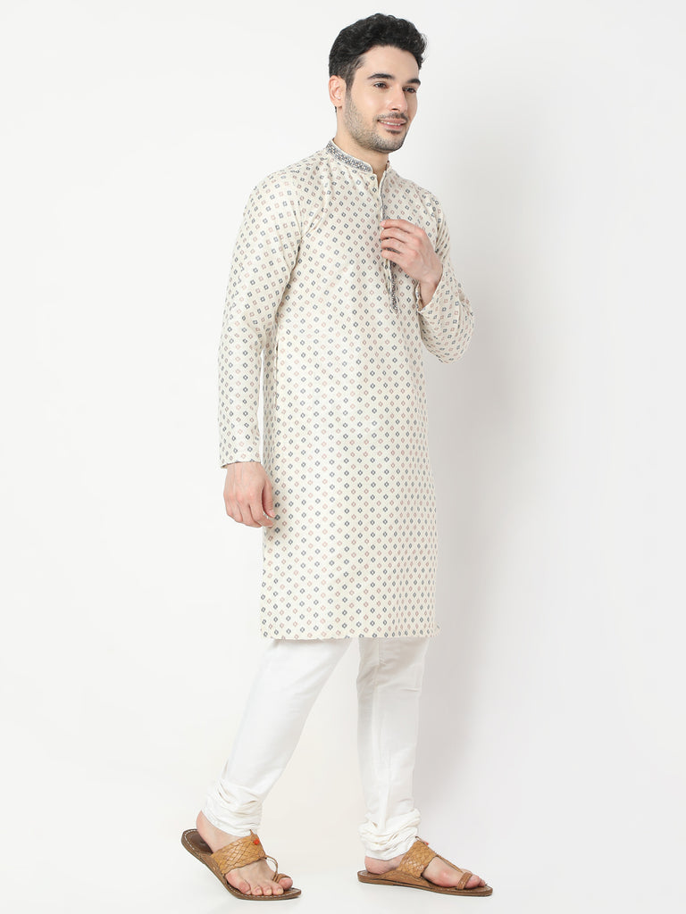 Regular Fit Jacquard Kurta