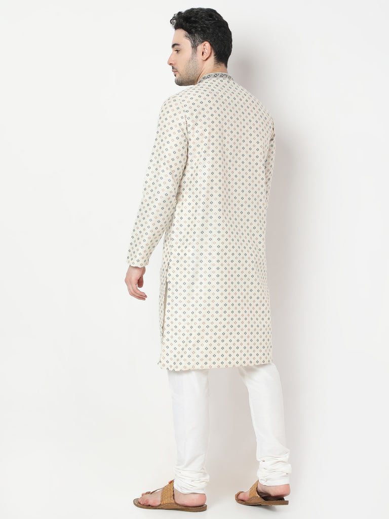 Regular Fit Jacquard Kurta