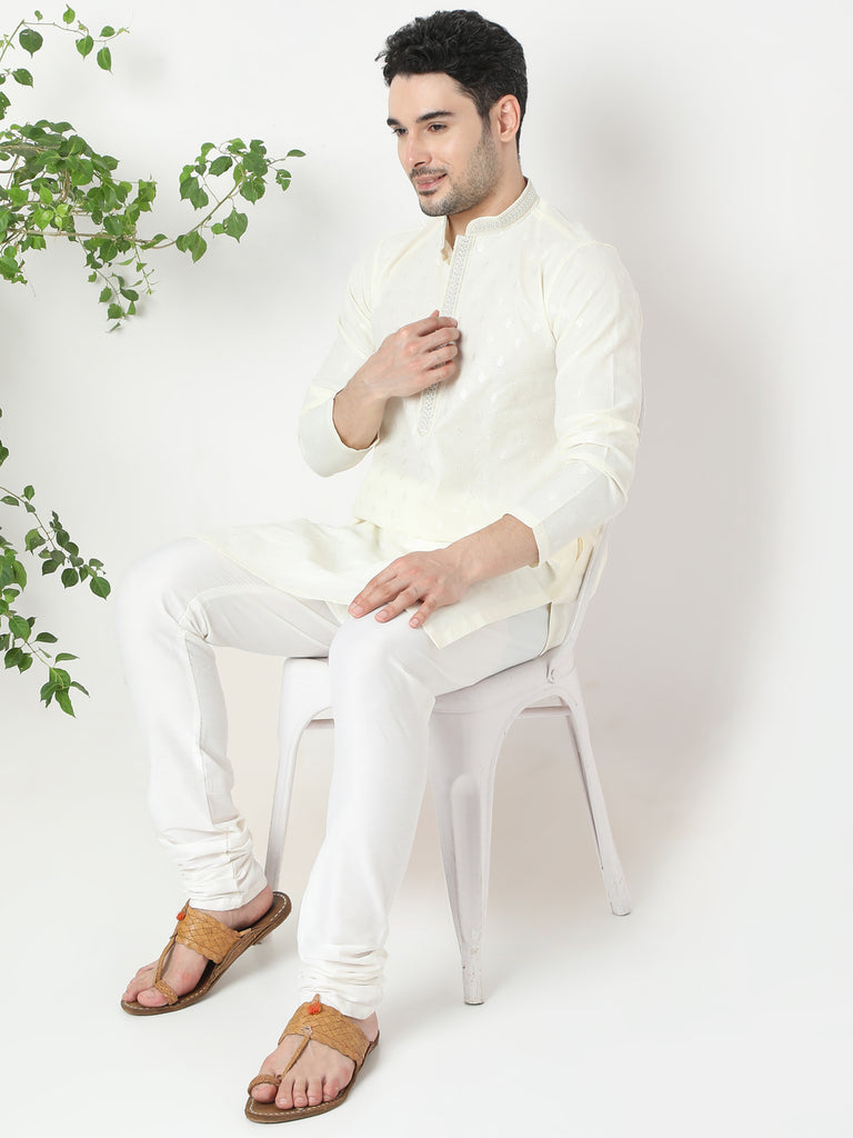 Regular Fit Jacquard Kurta