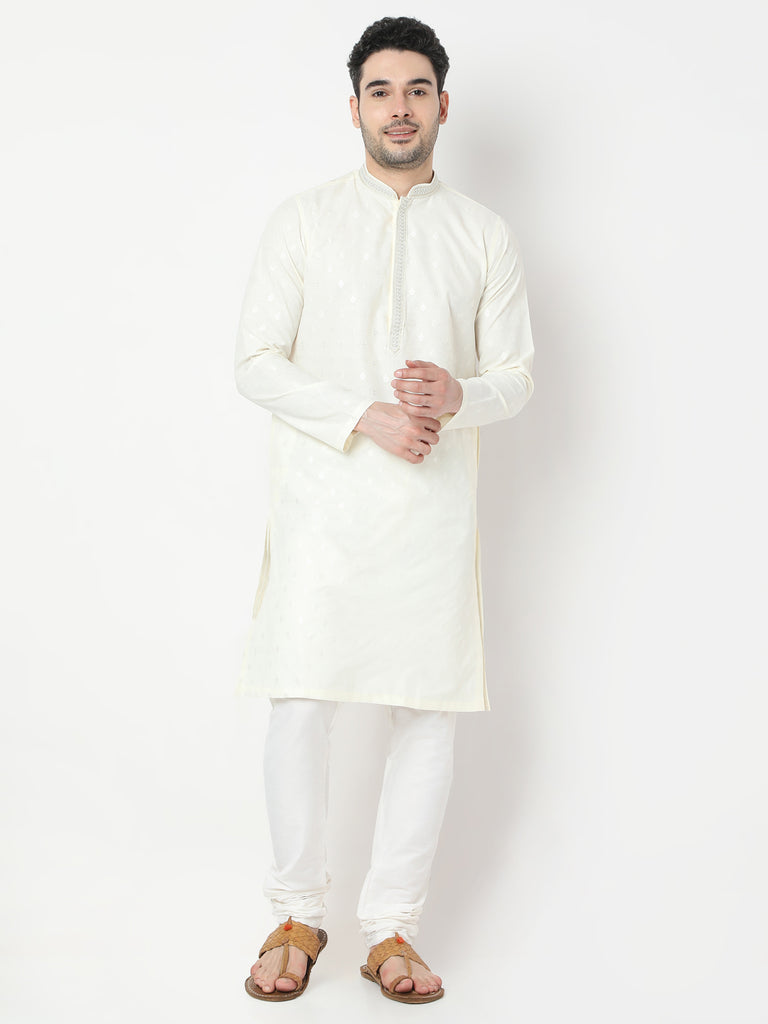 Regular Fit Jacquard Kurta