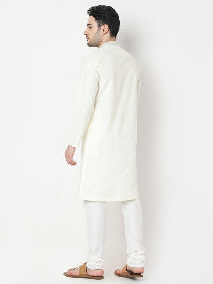 Regular Fit Jacquard Kurta