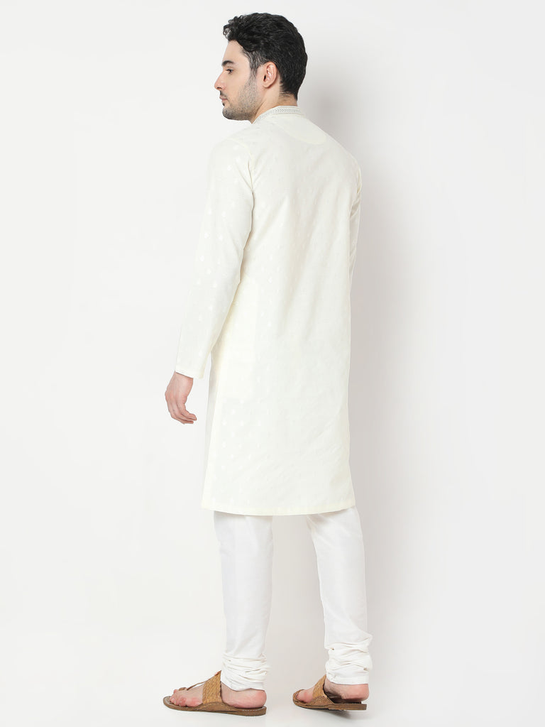 Regular Fit Jacquard Kurta