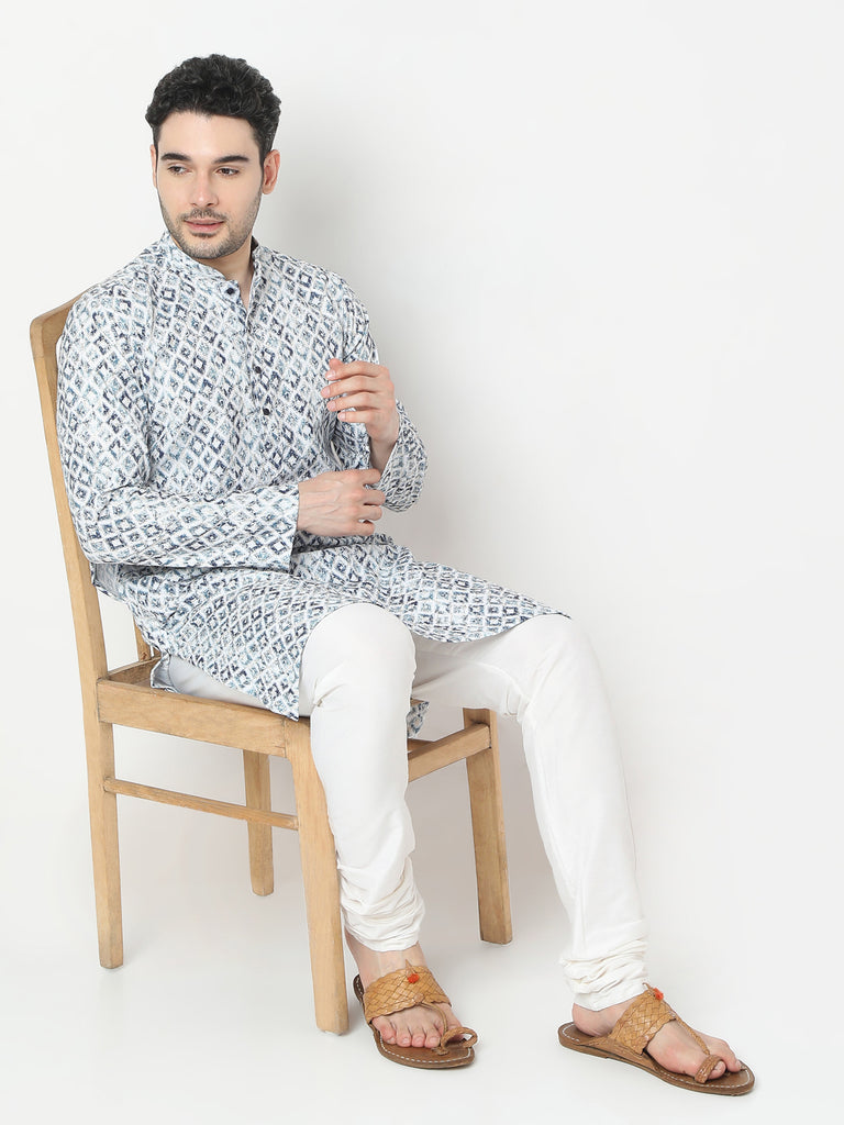 Regular Fit Jacquard Kurta