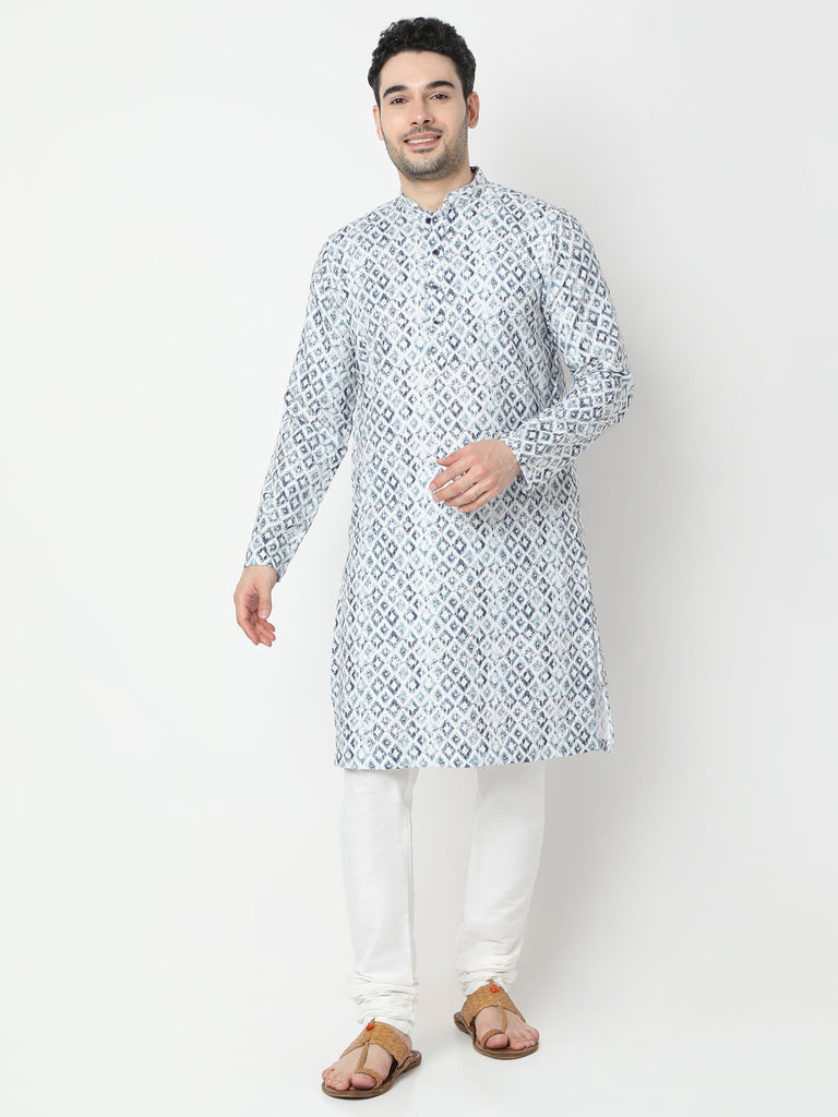 Regular Fit Jacquard Kurta