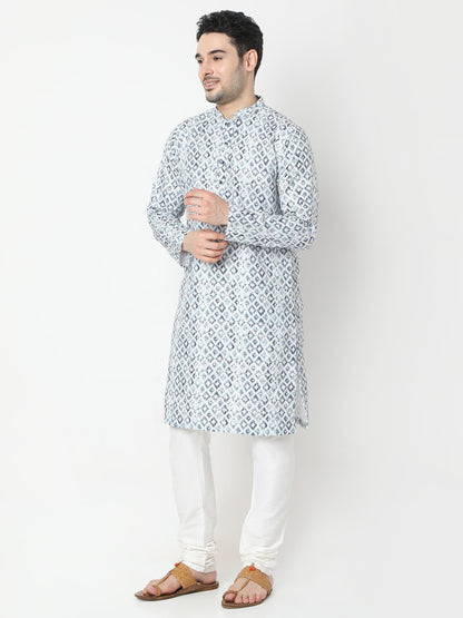 Regular Fit Jacquard Kurta