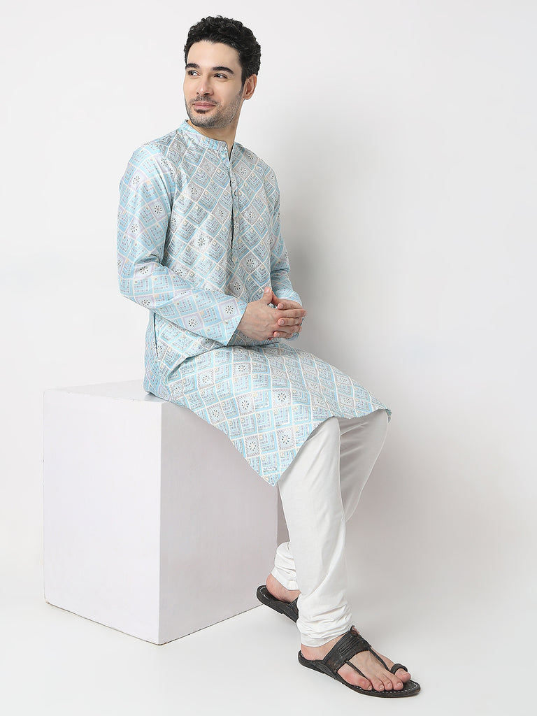 Regular Fit Jacquard Kurta