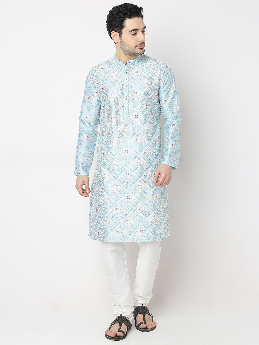Regular Fit Jacquard Kurta