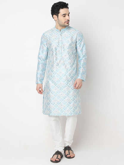 Regular Fit Jacquard Kurta