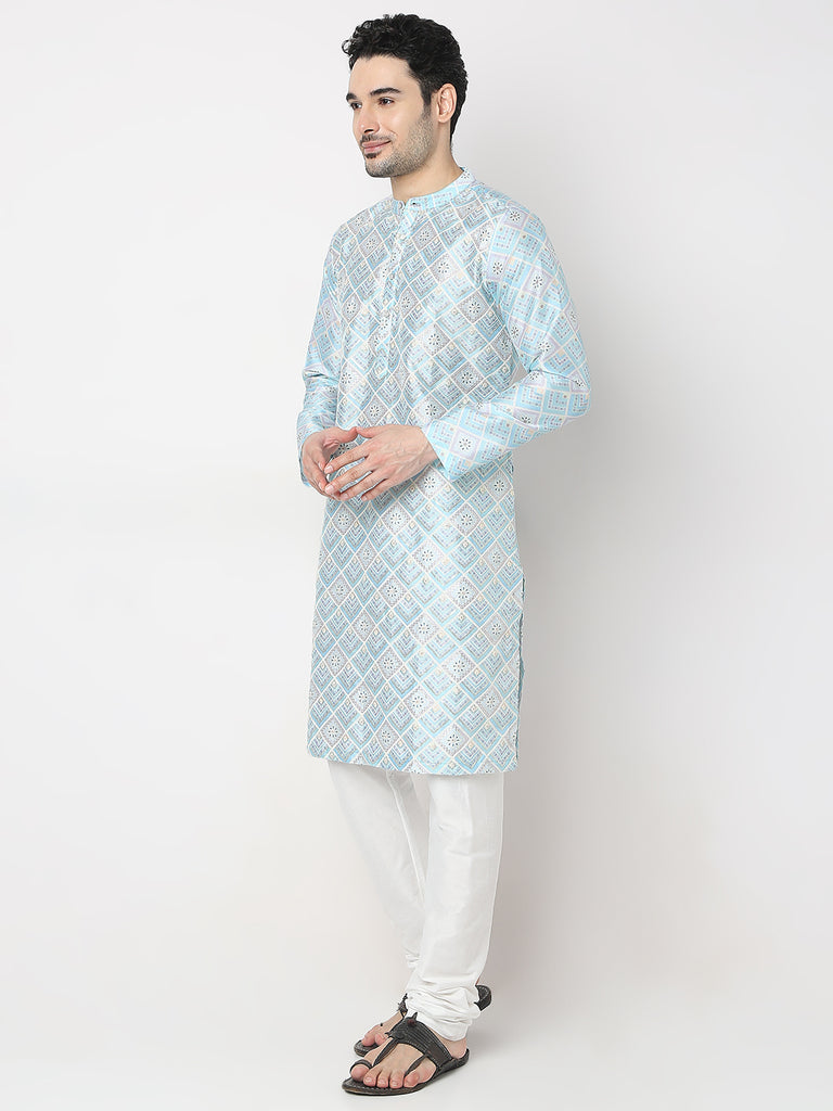 Regular Fit Jacquard Kurta