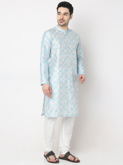 Regular Fit Jacquard Kurta