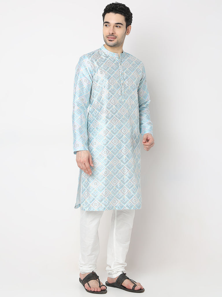 Regular Fit Jacquard Kurta