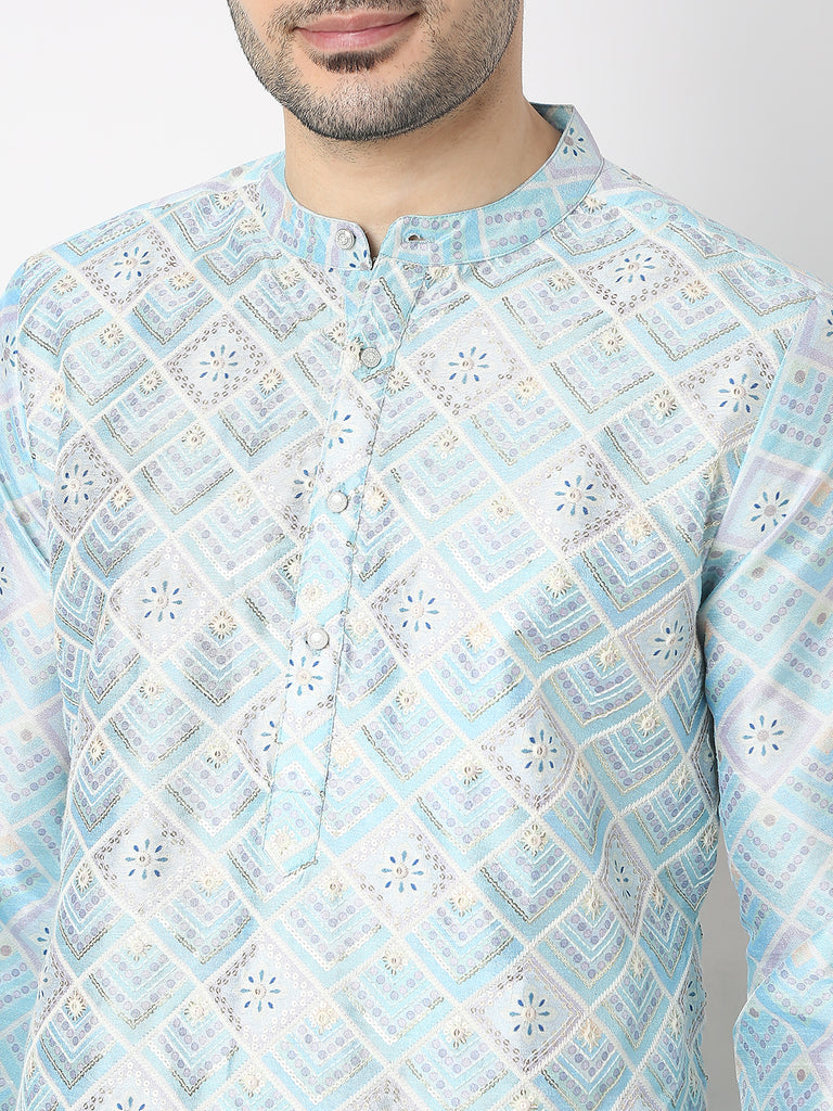 Regular Fit Jacquard Kurta