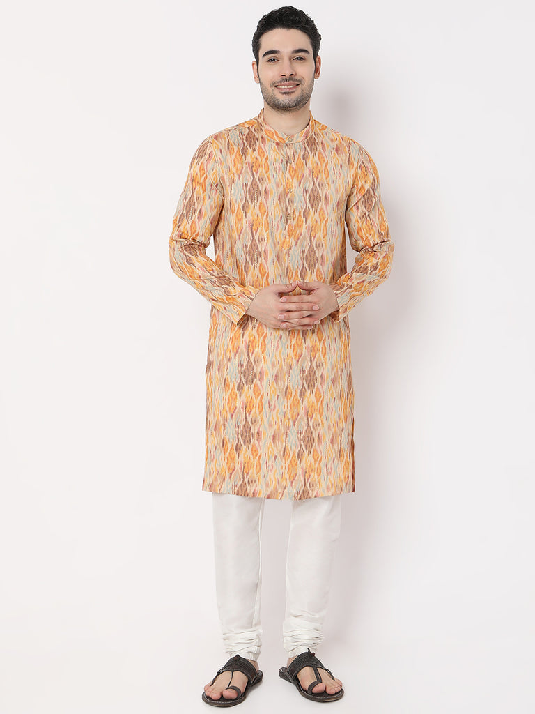 Regular Fit Digital Printed with Foil Print Straight Kurta