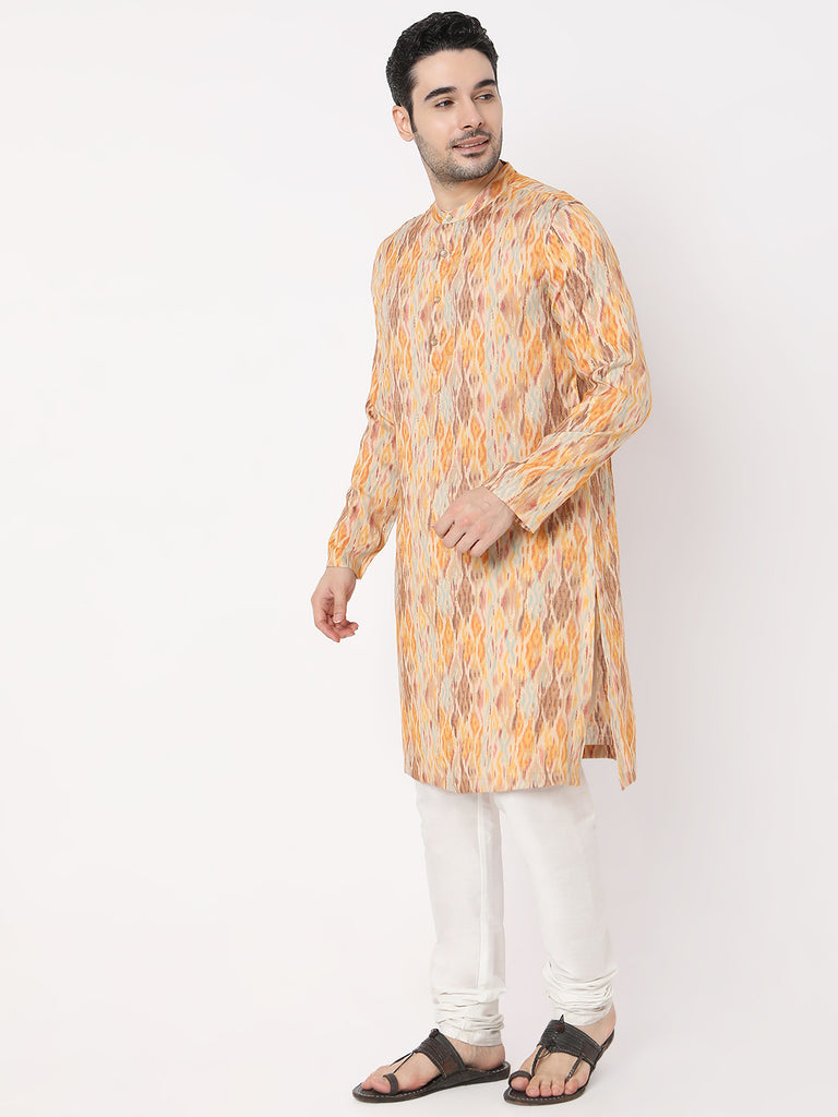 Regular Fit Digital Printed with Foil Print Straight Kurta