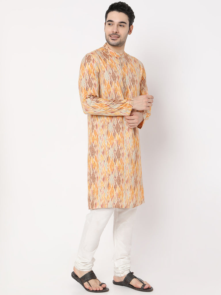 Regular Fit Digital Printed with Foil Print Straight Kurta