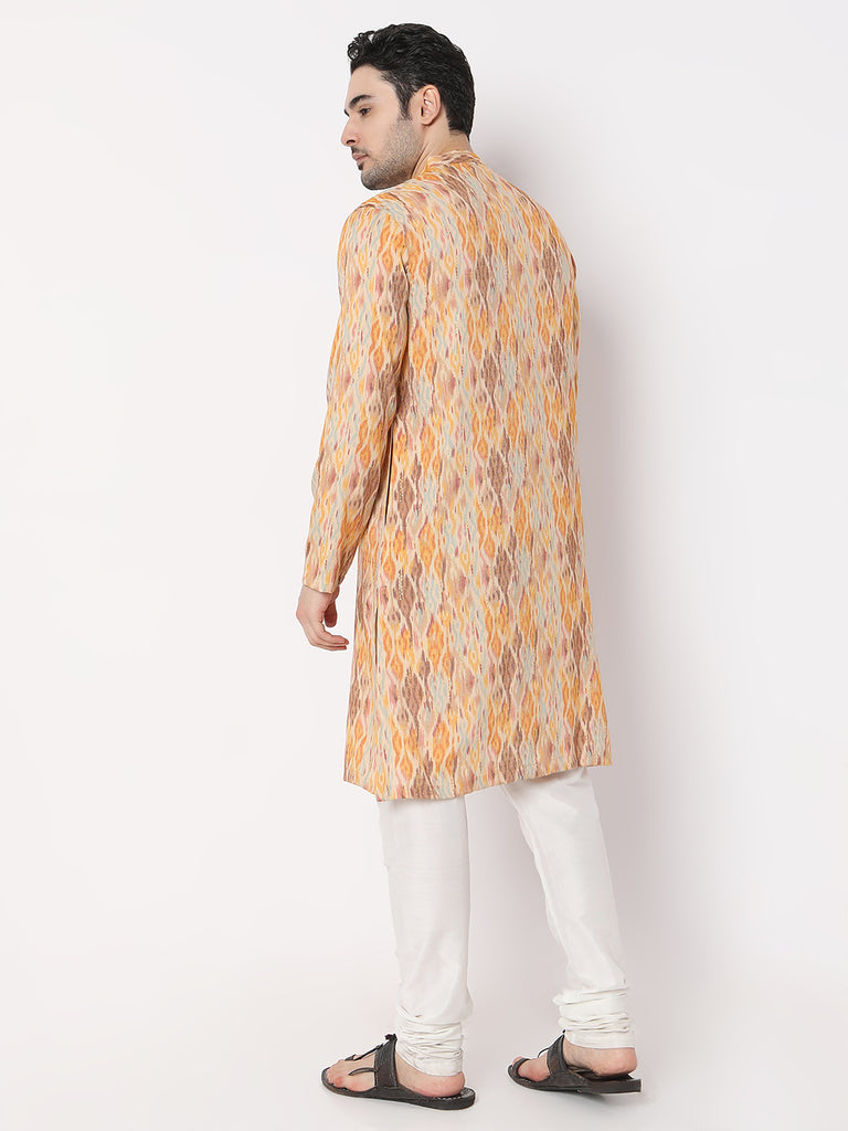 Regular Fit Digital Printed with Foil Print Straight Kurta