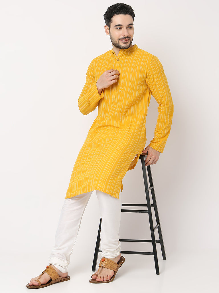 Regular Fit Jacquard Kurta