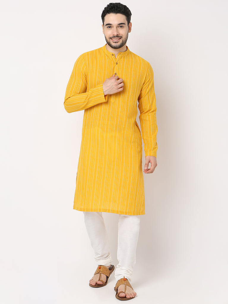 Regular Fit Jacquard Kurta