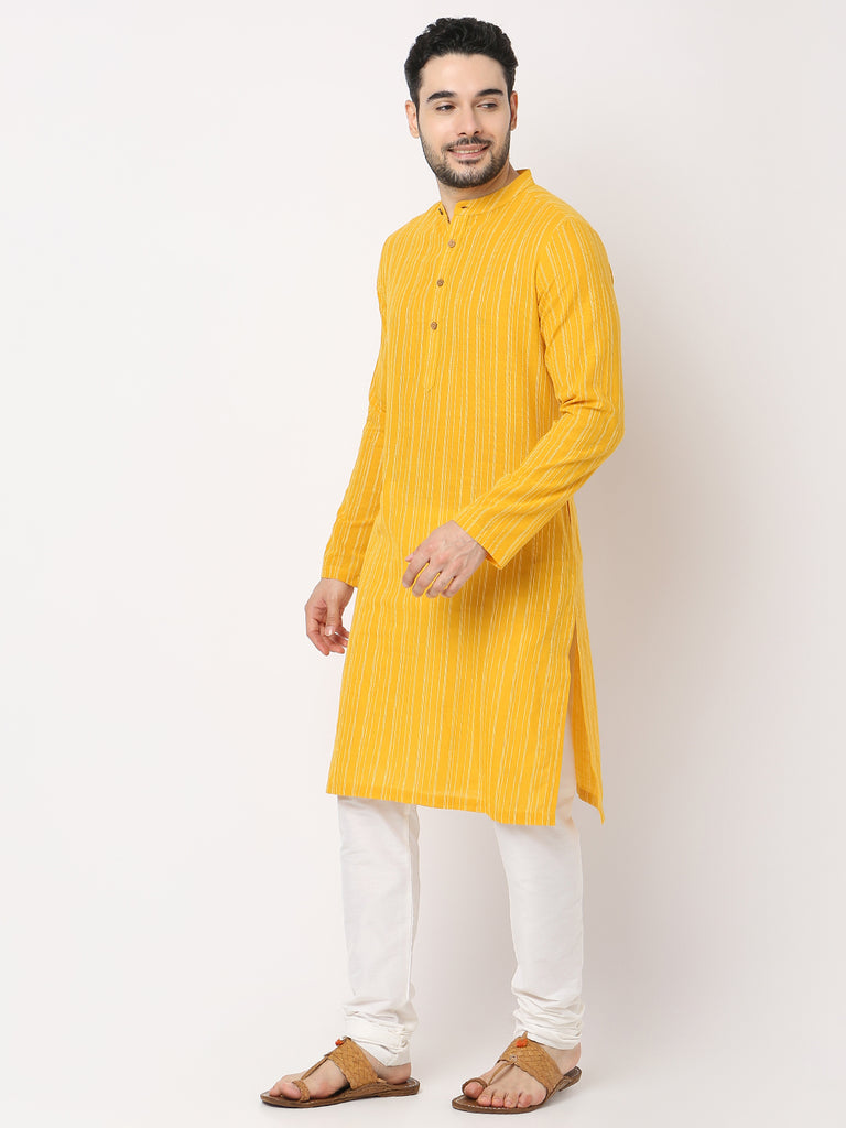 Regular Fit Jacquard Kurta