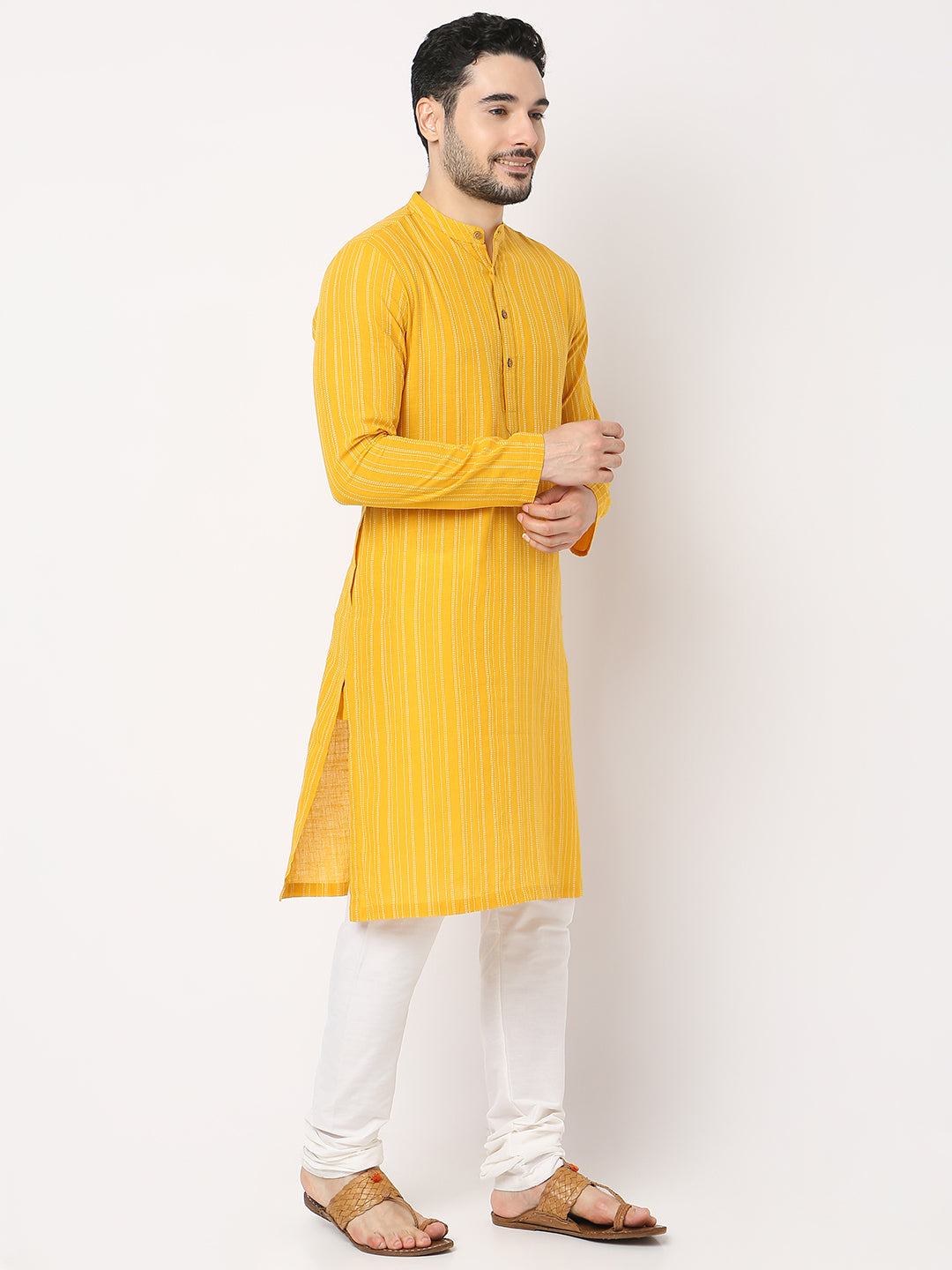 Regular Fit Jacquard Kurta