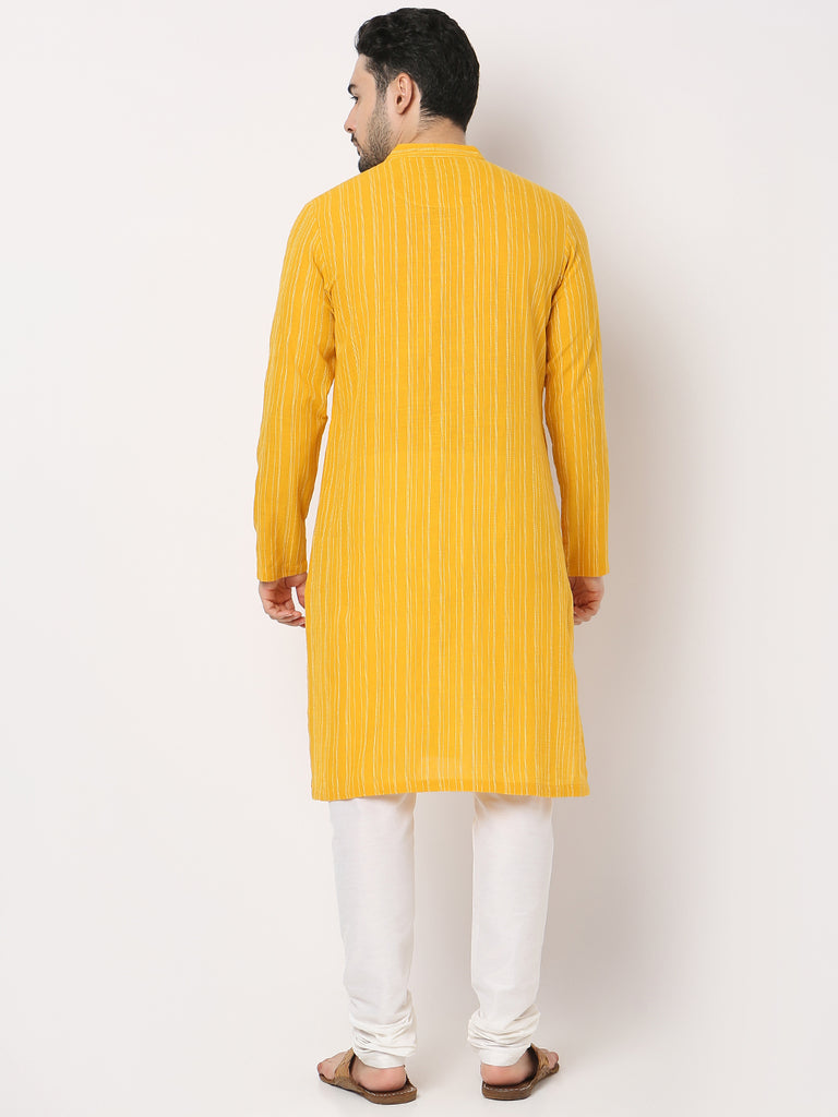 Regular Fit Jacquard Kurta