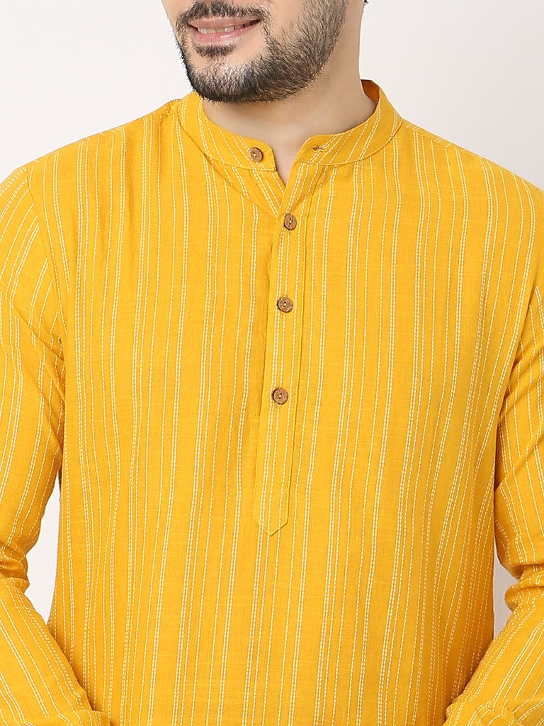 Regular Fit Jacquard Kurta