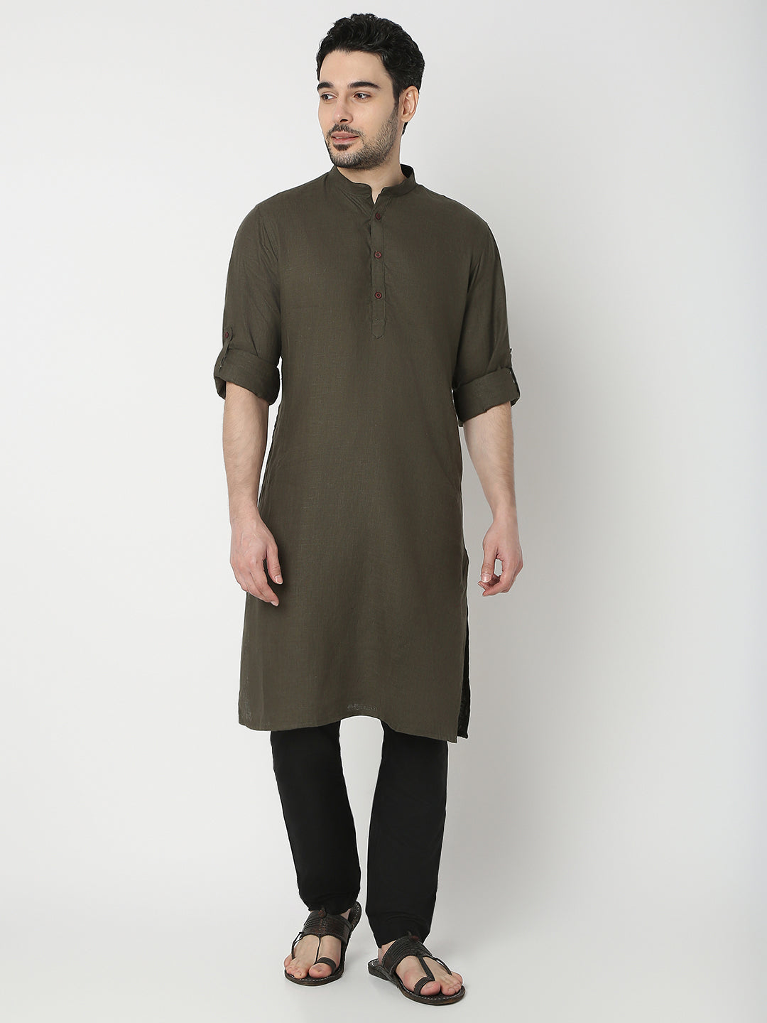 Regular Fit Solid Full Sleeve Kurta