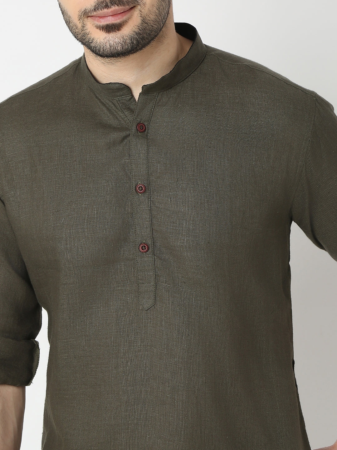 Regular Fit Solid Full Sleeve Kurta